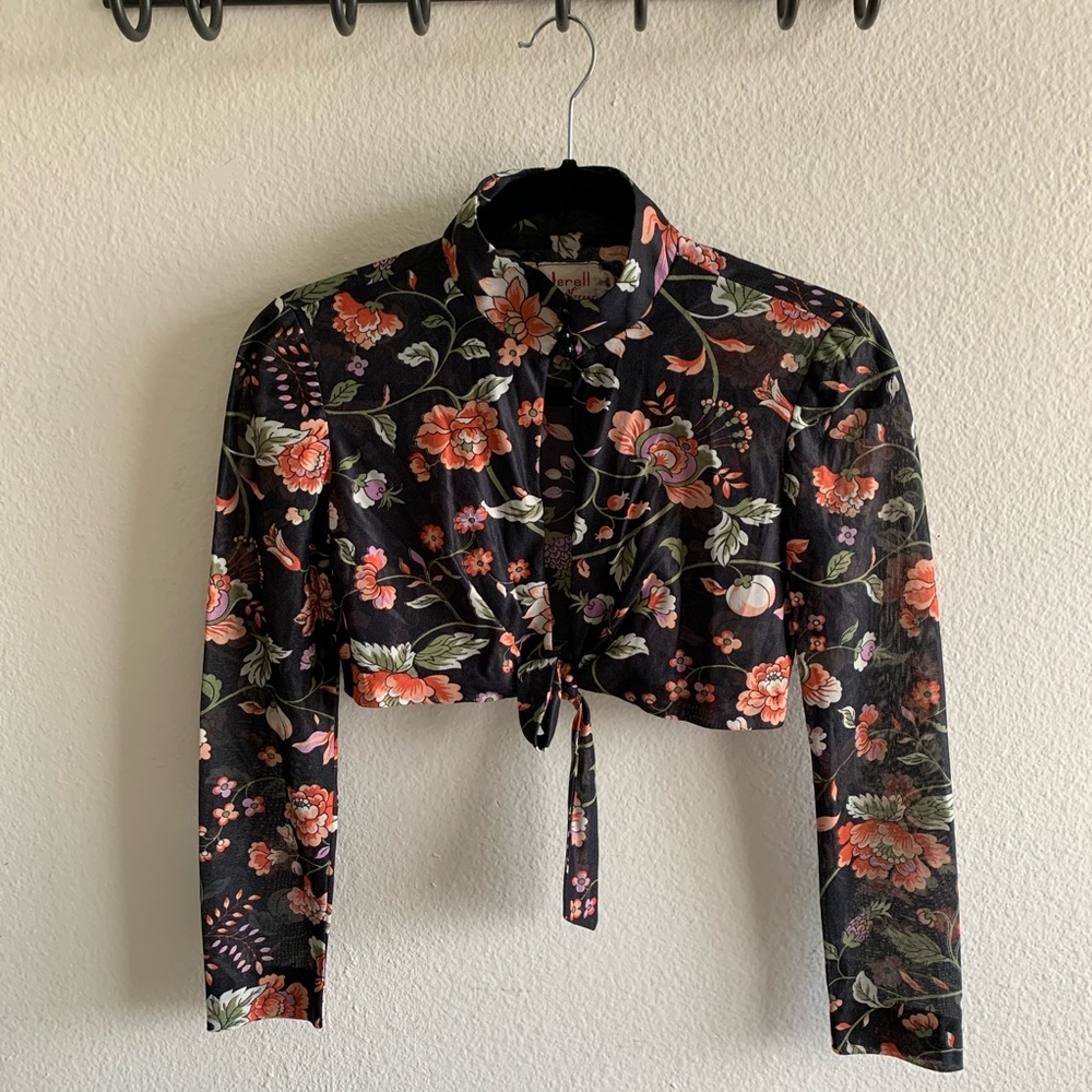 Vintage 70’s Jerell of Texas Hippie Crop Blouse